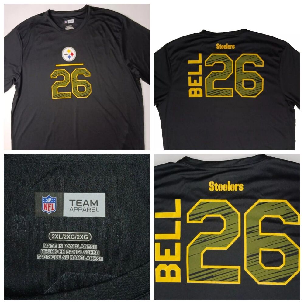 NFL Team Apparel Pittsburgh Steelers Bell #26 Shirt Men 2XL NWT 2013 NFL1